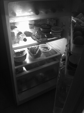 de-cluttered fridge