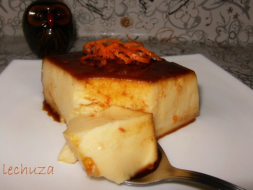 Flan queso y naranja-cucharada