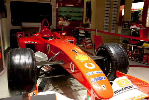 f1 car engine. Ferrari Store with 2000 F1 car