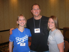 Me, Mike Sweeney, and my bff Becky in January 2008