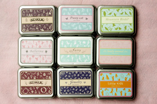 All in all the rubber stamps come in nine different designs