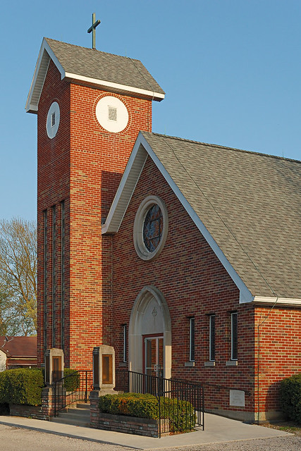 Saint Nicholas Roman Catholic Church, in Pocahontas, Illinois, USA - exterior