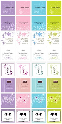 Pastel Wedding Color Palette Stationery collections top to bottom 