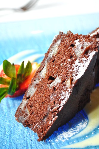 pear and chocolate cake