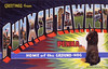 Greetings from Punxsutawney, Pennsylvania, Home of the Groung-hog - Large Letter Postcard