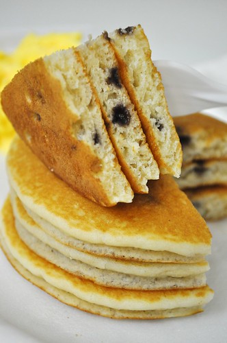blueberry pancakes upclose