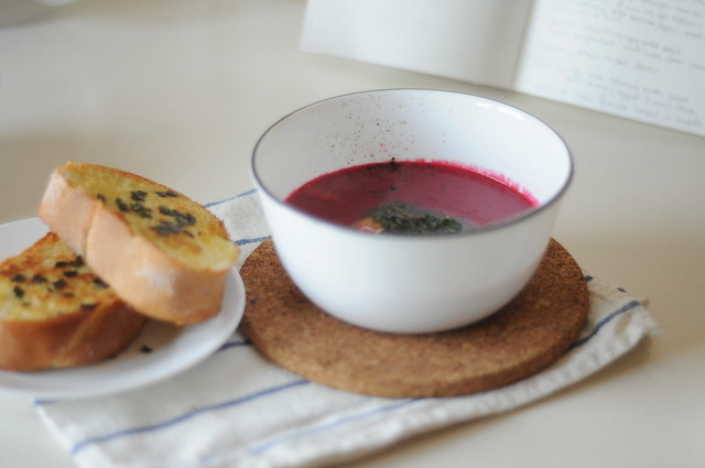 Emma's apple and beetroot soup