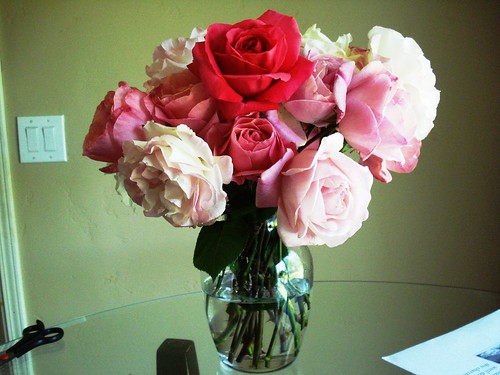 bouquet of garden roses