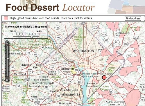 Food deserts in DC, USDA Food Desert Locator
