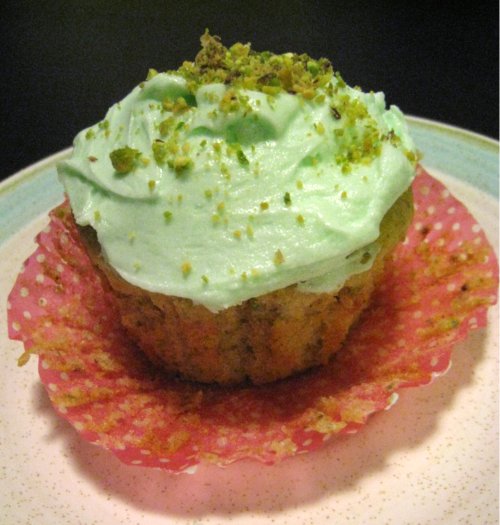 Pistachio Cupcakes with Lime Frosting