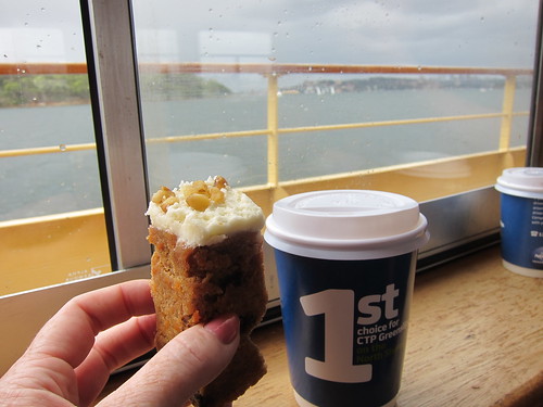 Morning tea on the ferry