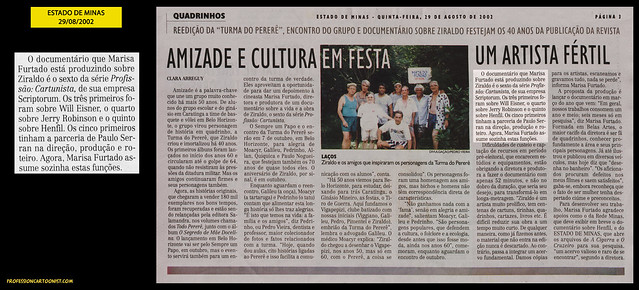 "Amizade e cultura em festa" - Estado de Minas - 29/08/2002