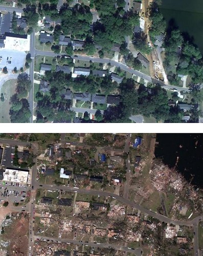 Tuscaloosa Alabama Tornado Before and After Aerial Images