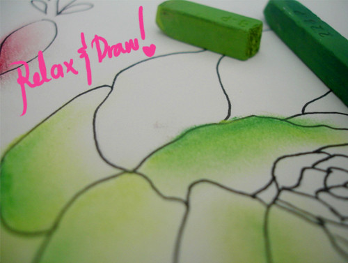 drawing, pastel drawing illustration, relaxation, drawing with pastels_RelaxingFriday