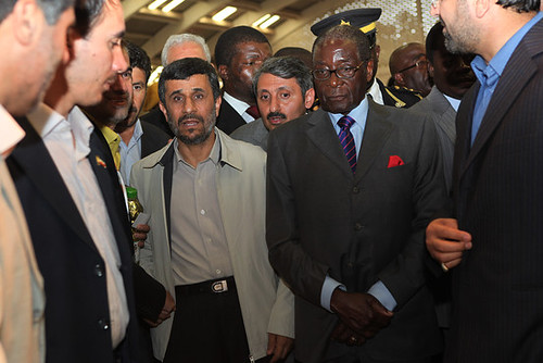 Reports indicate that the Islamic Republic of Iran and the Republic of Zimbabwe will announce a major resource agreement. Pictured here are Presidents Mahmoud Ahmadinejad and Robert Mugabe during a April 2011 visit by the Southern African leader. by Pan-African News Wire File Photos