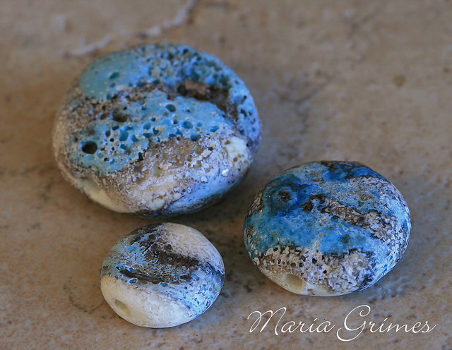 Turquoise Quarry- Lampwork Beads