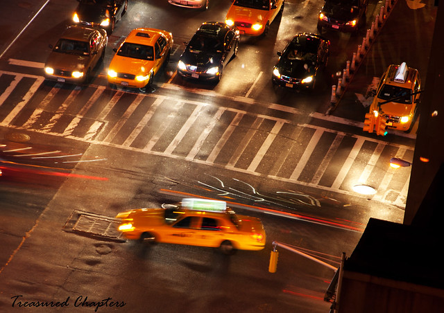 taxis at night