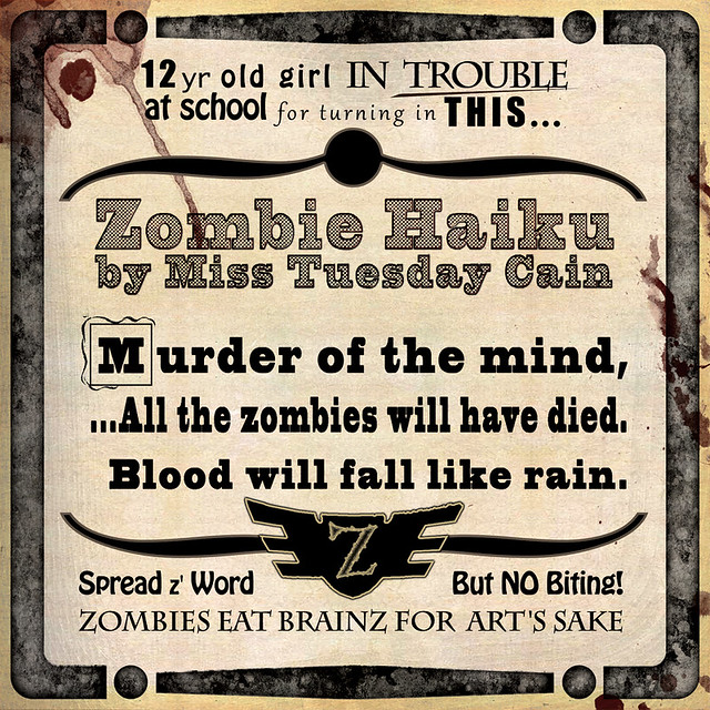12yr Old Girl's Zombie Haiku