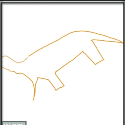 舟で描いた象。のつもり。 #yamahaboar