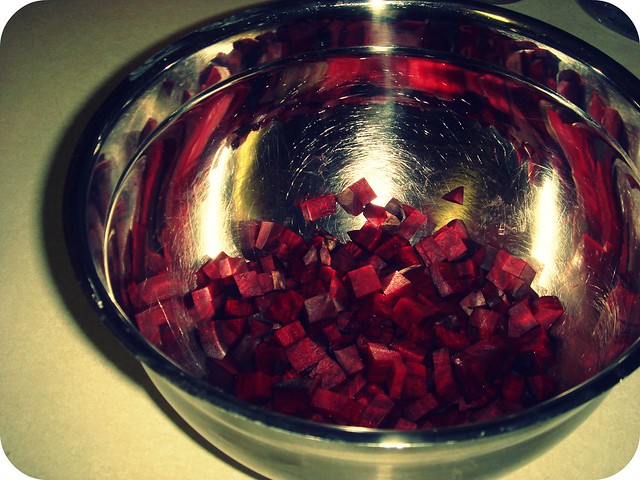 diced beets.