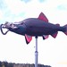 Steampunk fish sculpture, LaConner, WA