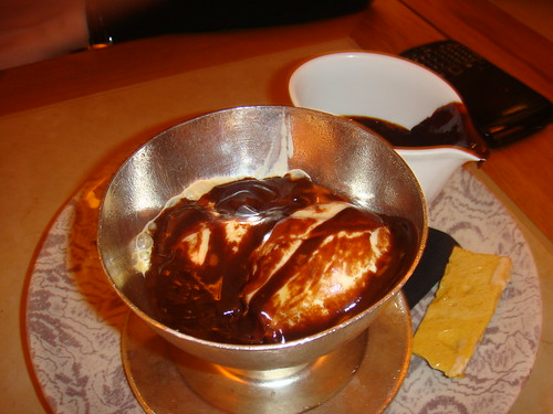 Hokey Pokey Ice Cream with Hot Chocolate Sauce