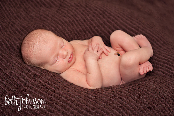 newborn baby boy on brown blanket in tallahassee