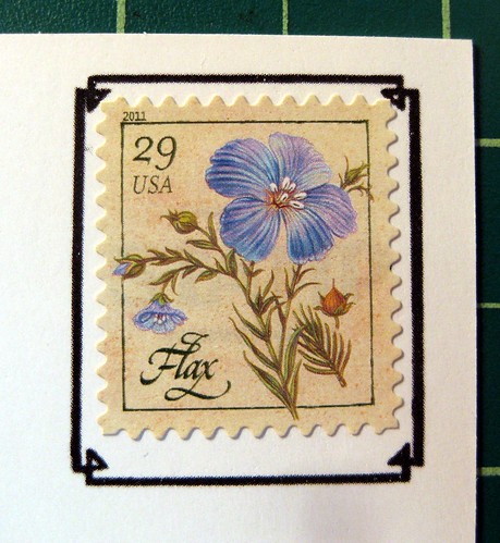 Stamp in stamp frame