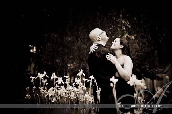 long-island-ny-engagement-session-home- bride and groom in the flowers