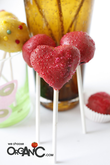 heart shaped cake pops - valentines day, birthday