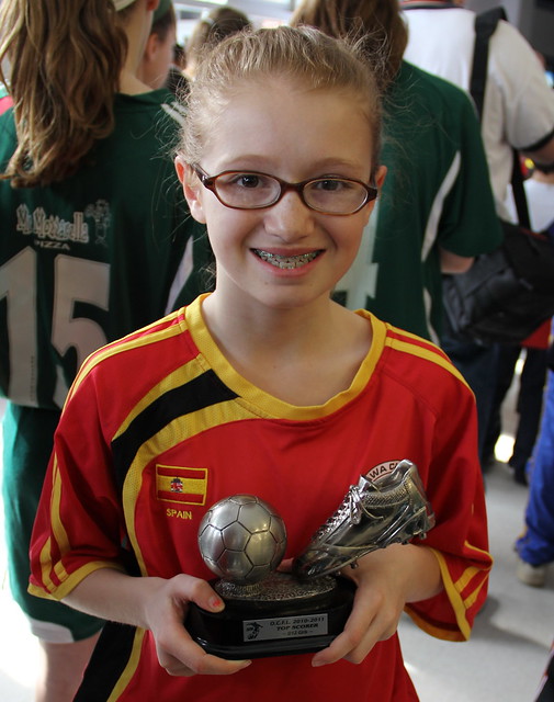Emma with her Top Scorer trophy