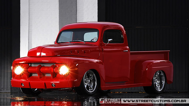 ford f1 1951 fastred streetcustoms hcbv8