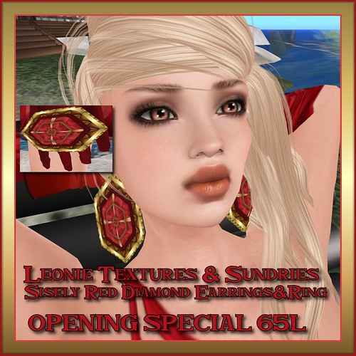 LTS Sisely Red Diamond Earrings Display by Leonie22