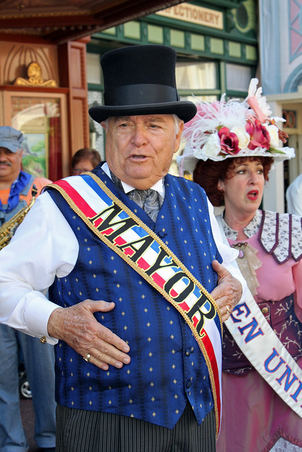 The Citizens of Main Street USA and the Saxophone Four entertain Guests