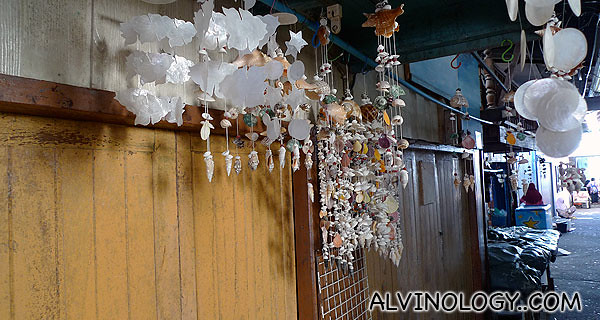 Wind chimes made of sea shells