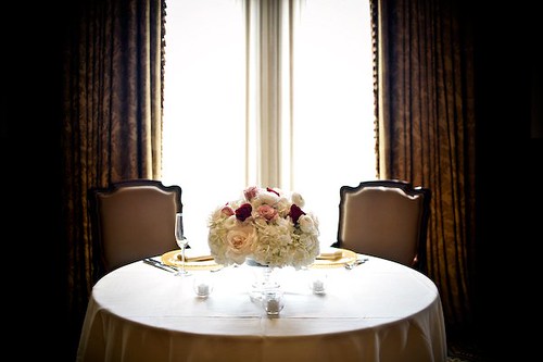 Sophisticated sweetheart table