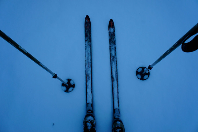 Skis. Boots. Poles.