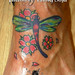 Dragonfly & Sakura Freehanded Tattoo