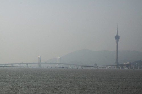 Macau Tower beside the water