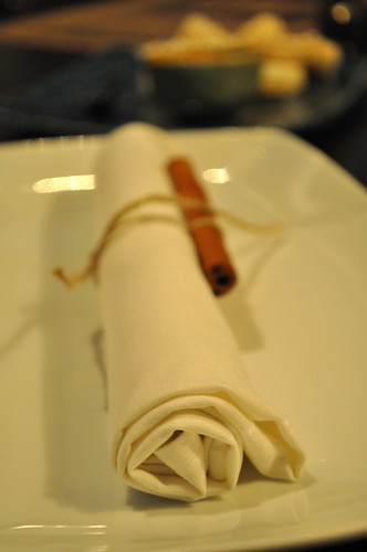 rolled napkin