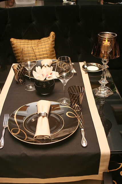Table setting at Joël Robuchon Restaurant