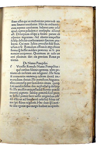 Manuscript annotations in Florus, Lucius Annaeus: Epitomae rerum Romanarum