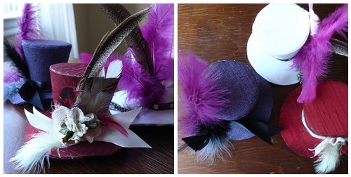 The tiny top-hat fascinators I made for my birthday party