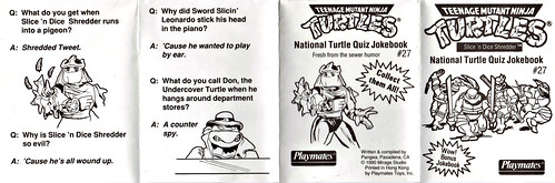 Teenage Mutant Ninja Turtles "NATIONAL TURTLE QUIZ JOKEBOOK #27- SLICE n' DICE SHREDDER i (( 1990 ))