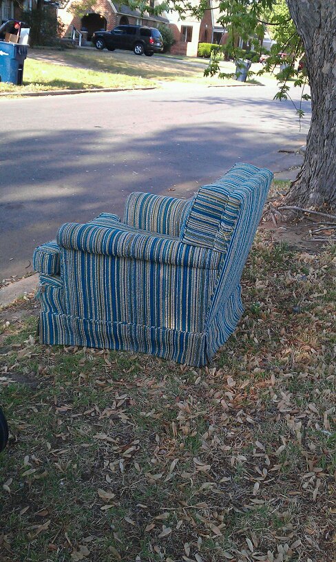Green Chair on the curb