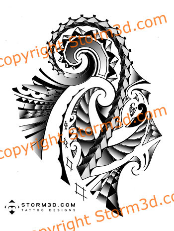 maori shoulder tattoo. maori-shoulder-sleeve-tattoo-