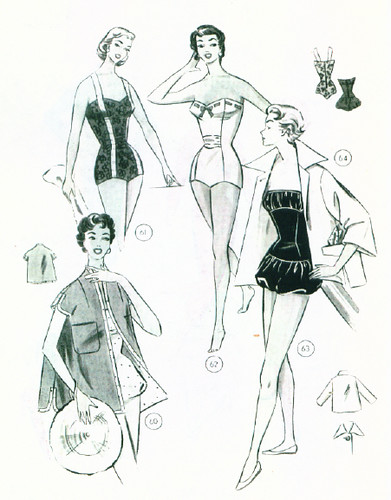 Swimsuit patterns 1957