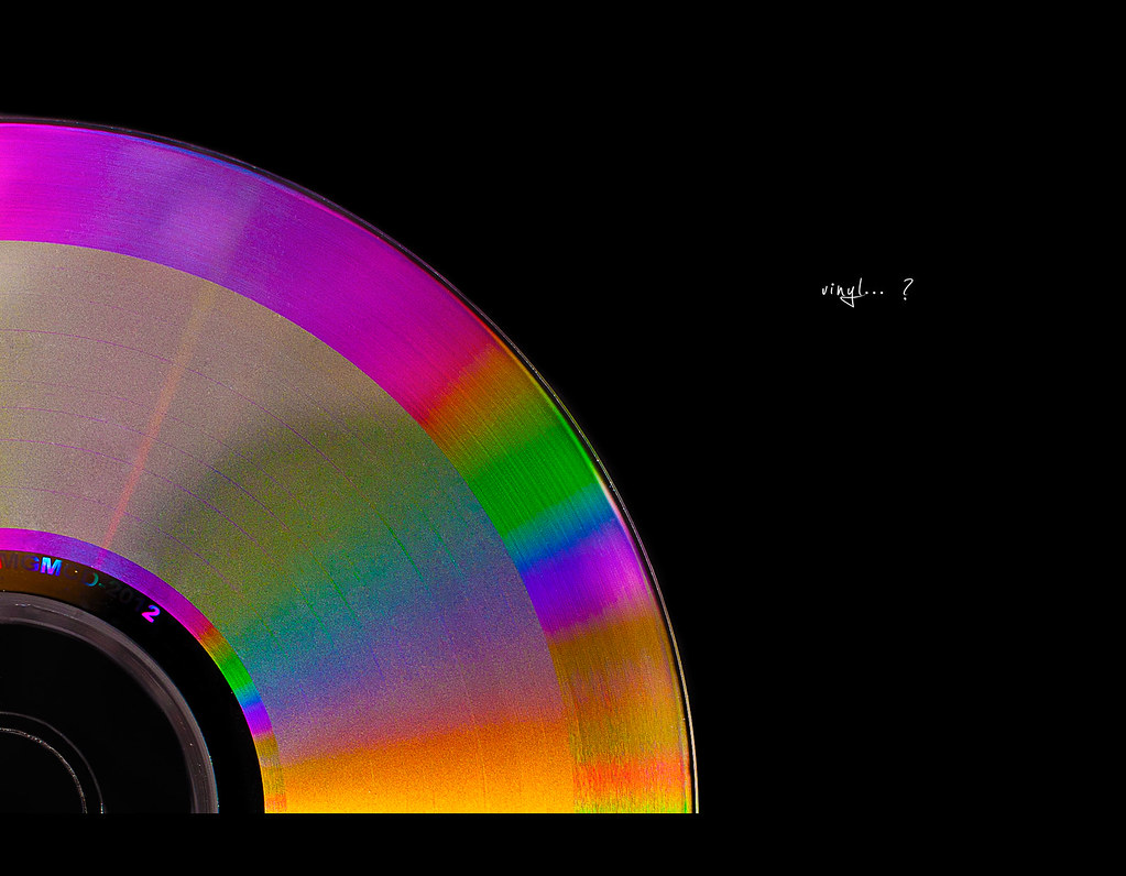 Project 365, Strobist, Bokeh, cd, disc, colours, on black, black background, Sigma 50mm F1.4 EX DG HSM,