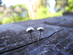 Silver Pebbles Earring Studs