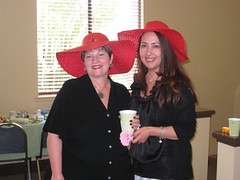 Jean and Sandra - red hat ladies!